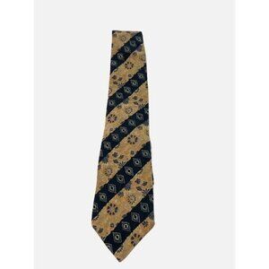 Mens Silk Tie Blue Gold Metropolitan Museum of Art